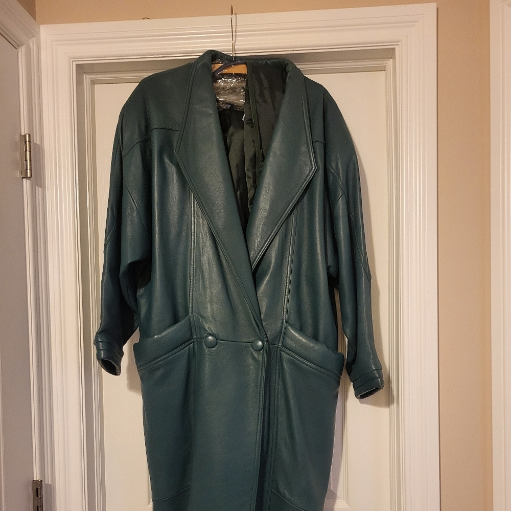 Leather coat